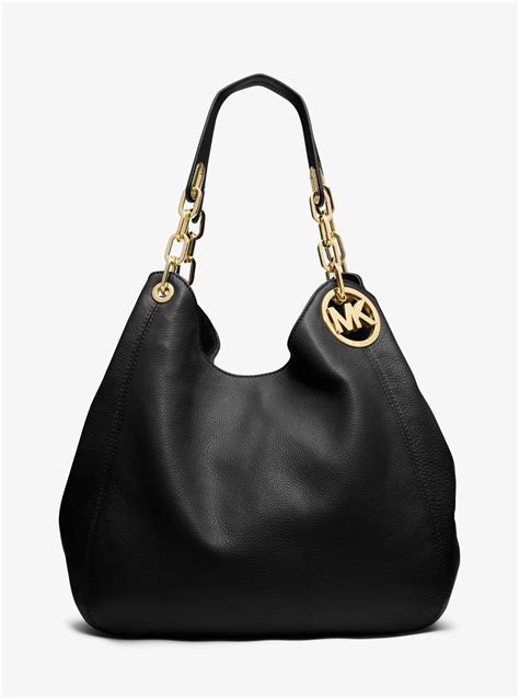 sac michael kors fulton noir|Michael Kors shoulder bag.